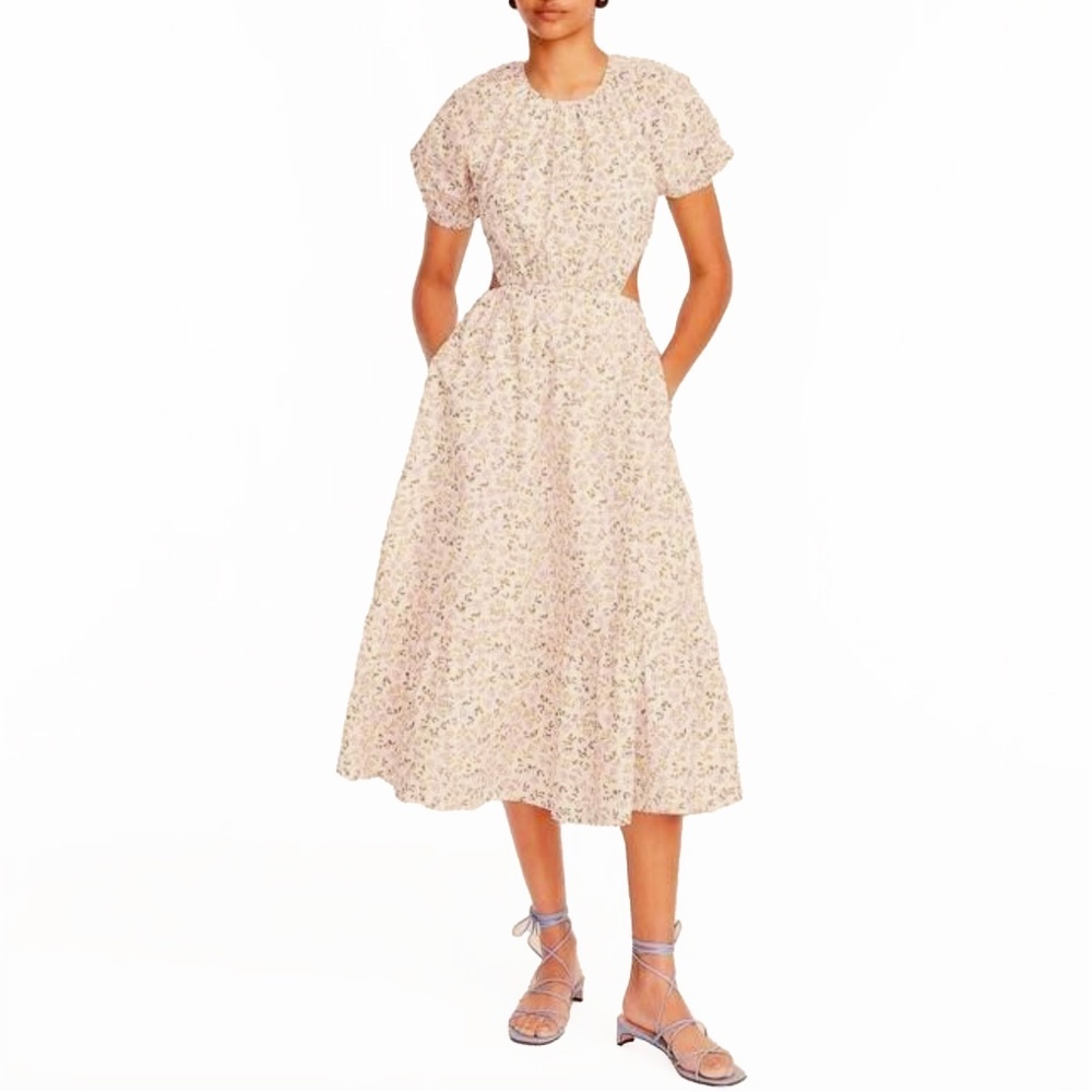 J Crew Cutout Dress In Meadow Floral